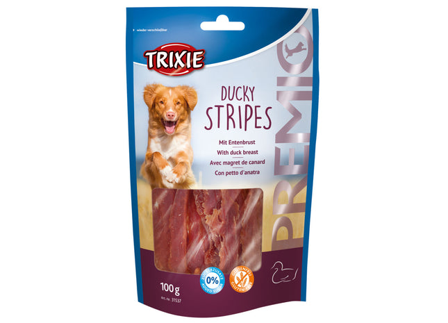 Trixie Premio Omega Ducky Stripes light 6 Stk. à 100 g Hundeleckerli - hochwertige Belohnung für Ihren Vierbeiner