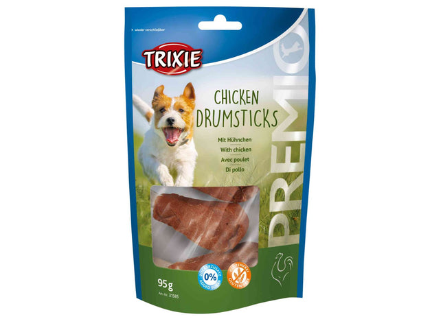 Trixie Premio Chicken Drumsticks 5-6 Stk 95g - hochwertige Hunde Leckerli, ideal für Training und Belohnung