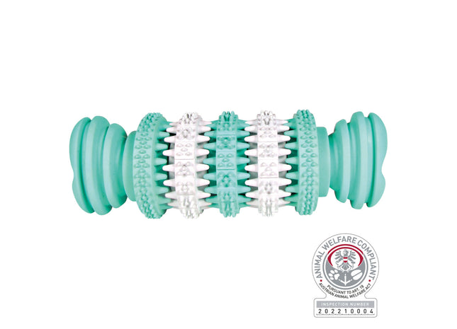 Trixie DENTAfun Knochen Mintfresh Naturgummi 15 cm Mintfrischer Kauspass für Hunde