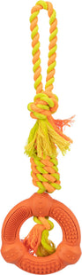 Trixie Denta Fun Ring am Tau - Naturgummi, ø12cm
