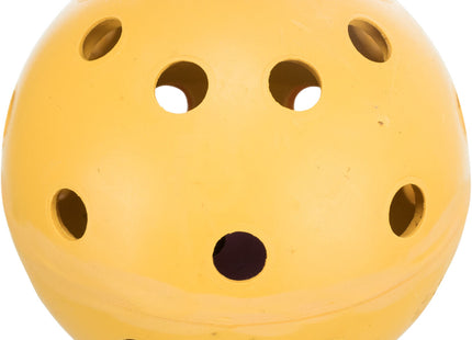 Trixie Lochball mit Schelle aus Naturgummi, Ø 7 cm - Spielzeug für Katzen