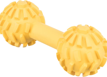 Trixie Hantel mit Schelle aus Naturgummi, 17 cm - hochwertiges Hundespielzeug für aktives Spiel und Training