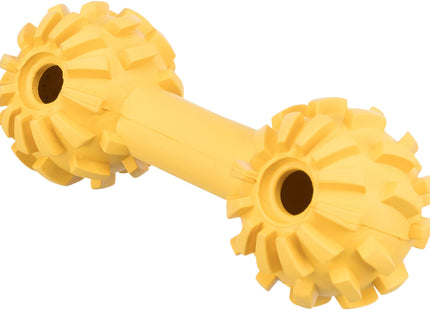 Trixie Hantel mit Schelle aus Naturgummi, 17 cm - hochwertiges Hundespielzeug für aktives Spiel und Training