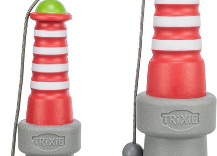 Trixie Aqua Toy Leuchtturm TPR - Hundespielzeug in Form eines Leuchtturms, ideal für Wasserspiele, aus strapazierfähigem TPR-Material