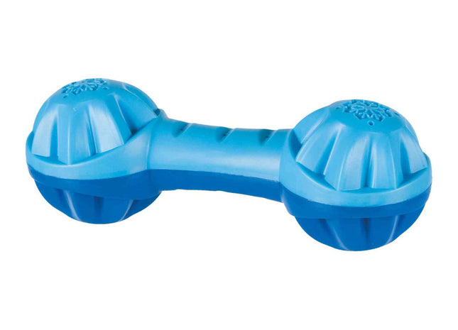 Trixie Kühl-Hantel TPR 18 cm - Ideales Spielzeug für Hunde zur Abkühlung an heissen Tagen