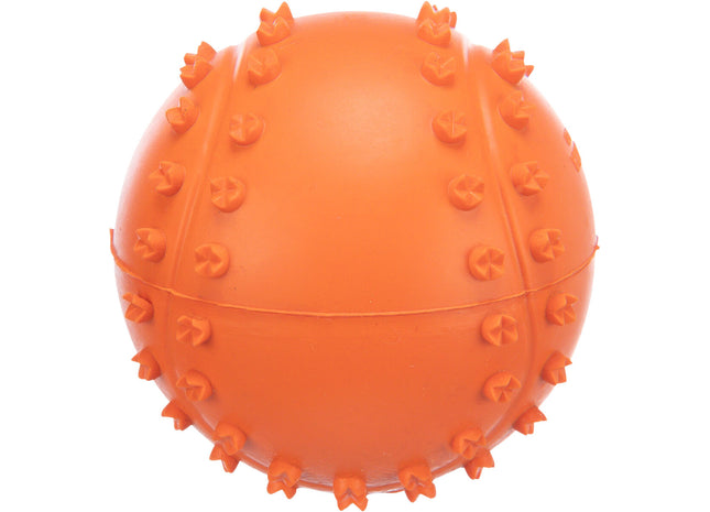 Quietschender Naturgummi-Ball in Orange von Trixie
