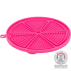 Rosa Silikon-Lickmatte von Trixie mit Saugnäpfen für Hunde
