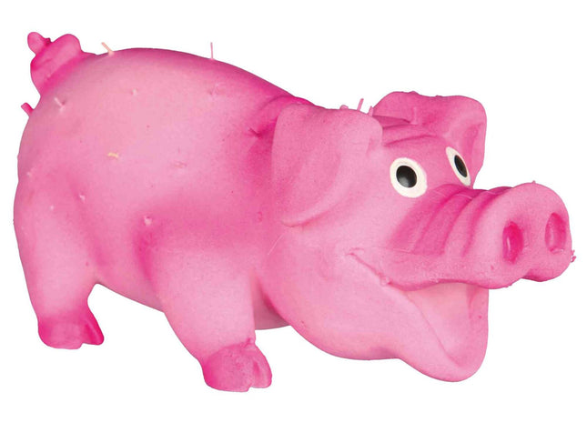 Trixie Borstenschwein Latex 10 cm - niedliches und strapazierfähiges Spielzeug für Hunde