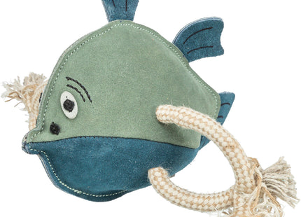 Trixie Fisch mit Tau - Leder, 28 cm