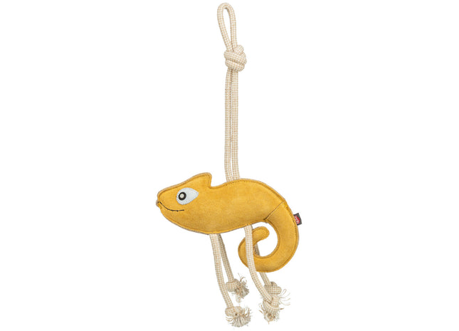 Trixie Chamäleon am Tau - Leder Hundespielzeug 45cm