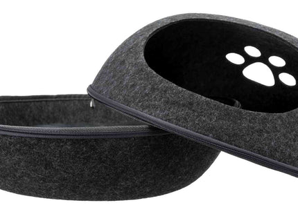 Trixie Kuschelhöhle Liva - Filz Katzenhöhle Anthrazit