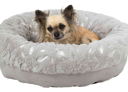 Trixie Bett Feder - Hundebett grau/silber, ø50cm