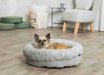 Trixie Bett Feder - Hundebett grau/silber, ø50cm
