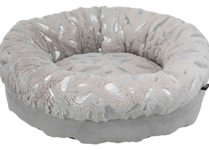 Trixie Bett Feder - Hundebett grau/silber, ø50cm