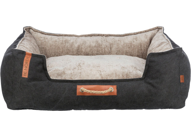 Trixie BE NORDIC Bett Föhr - Hundebett schwarz/sand 60×50cm