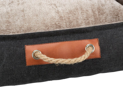 Trixie BE NORDIC Bett Föhr - Hundebett schwarz/sand 60×50cm