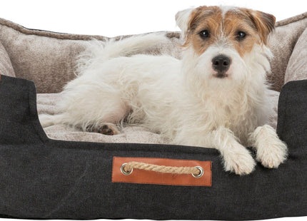 Trixie BE NORDIC Bett Föhr - Hundebett schwarz/sand 60×50cm