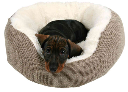 Trixie Kuschelbett Yuma – rund, braun/weiss, ø45cm