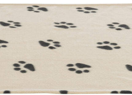Trixie Fleecedecke Beany beige mit Pfotenmuster
