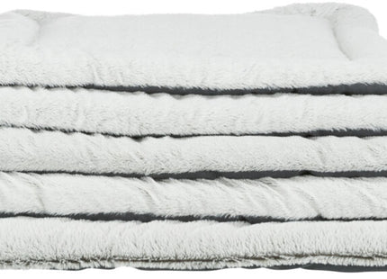 Trixie Liegematte Farello - Plüsch, weiss-grau, 70x55cm