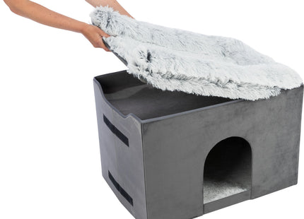 Trixie Höhle Harvey - Haustierhöhle Grau/Weiss/Schwarz