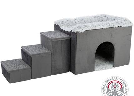 Trixie Höhle Harvey - Haustierhöhle Grau/Weiss/Schwarz