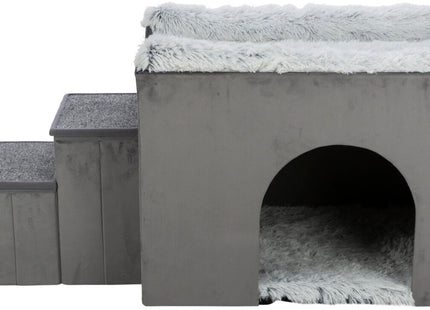 Trixie Höhle Harvey - Haustierhöhle Grau/Weiss/Schwarz