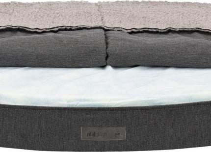 Trixie Vital Sofa Bendson - Hundesofa, dunkelgrau/hellgrau oval