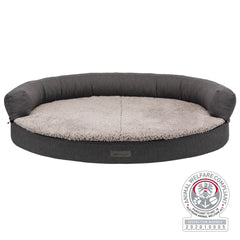 Trixie Vital Sofa Bendson - Hundesofa, dunkelgrau/hellgrau oval