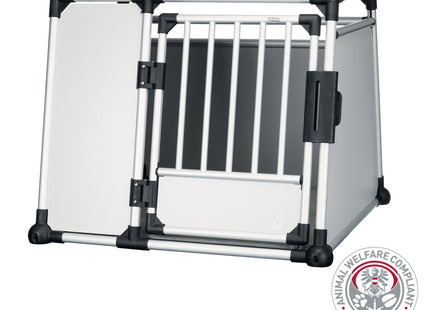 Trixie Transportbox Aluminium silber hellgrau gross