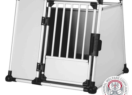 Trixie Transportbox Aluminium silber hellgrau gross