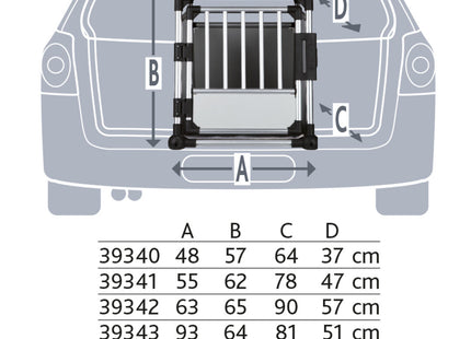 Trixie Transportbox Aluminium silber hellgrau gross