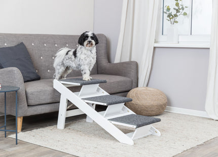 Trixie Rampe - ausklappbare Stufen, MDF, weiss