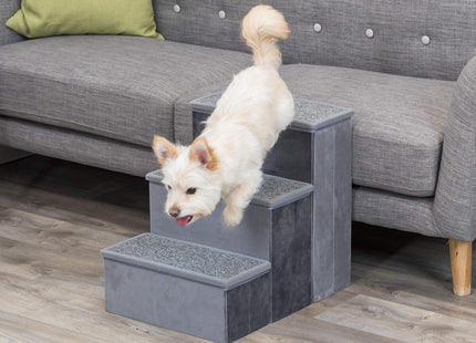 Trixie Treppe mit Stauraum - grau, 34x45x50cm