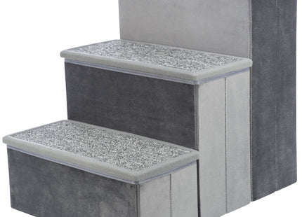 Trixie Treppe mit Stauraum - grau, 34x45x50cm