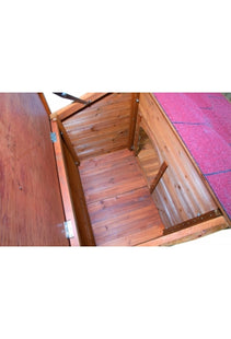 Trixie Natura Hundehütte mit Terrasse braun M