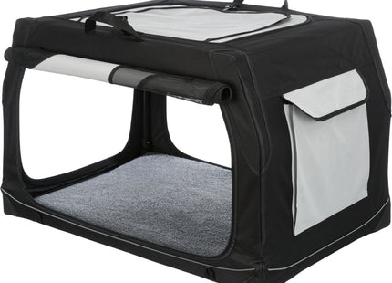 Trixie Transportbox Vario – faltbare, graue Transportbox