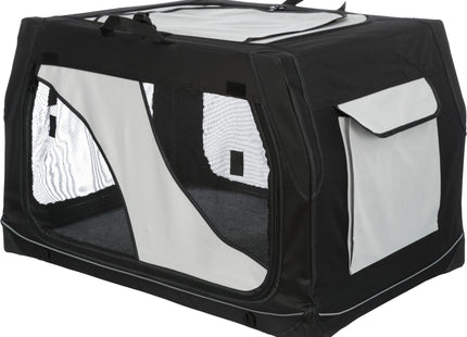 Trixie Transportbox Vario – faltbare, graue Transportbox