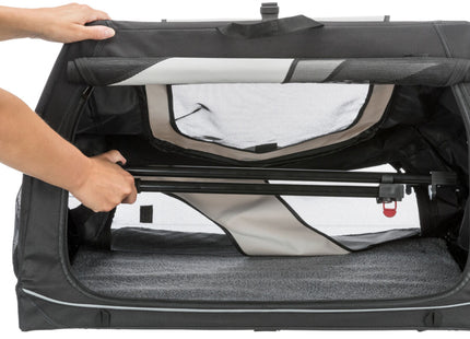Trixie Transportbox Vario – faltbare, graue Transportbox