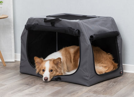 Trixie Soft Kennel Easy - faltbare Transportbox grau