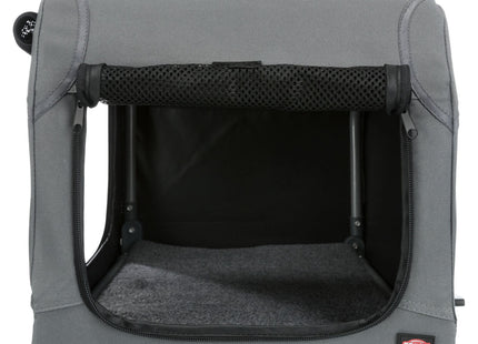 Trixie Soft Kennel Easy - faltbare Transportbox grau
