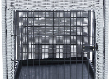 Trixie Home Kennel - Hundehaus Polyrattan hellgrau M