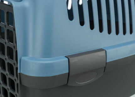 Trixie Transportbox Capri - Haustierbox dunkelgrau/pastellblau