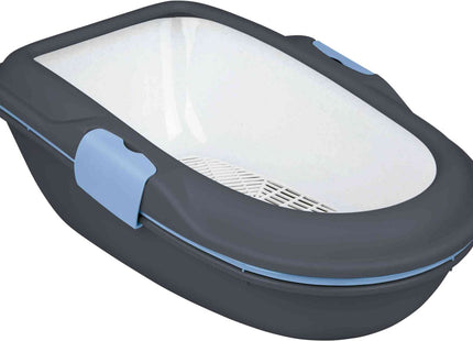 Trixie Berto Katzentoilette – mit Rand, dunkelgrau/hellgrau
