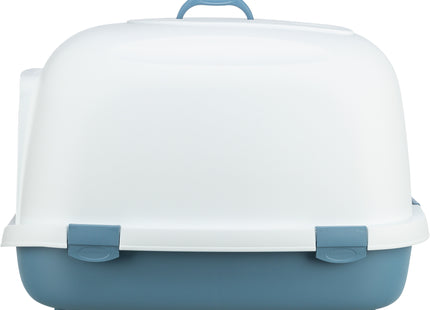 Trixie Katzentoilette Primo XXL - blau/weiss, mit Haube