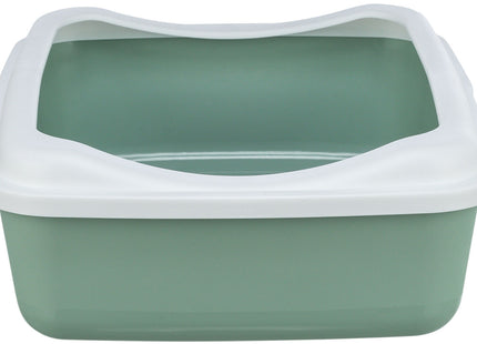 Trixie Katzentoilette Classic – mit Rand, salbei/weiss
