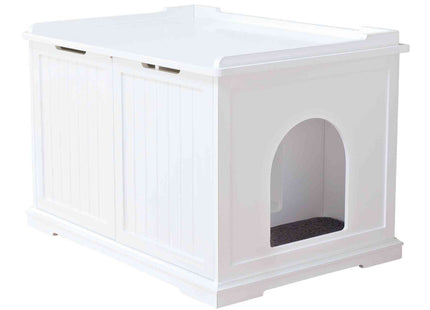 Trixie Katzenhaus XL – Katzentoilette, weiss