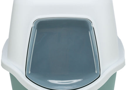 Trixie Vico Katzentoilette - mit Haube, salbei/weiss