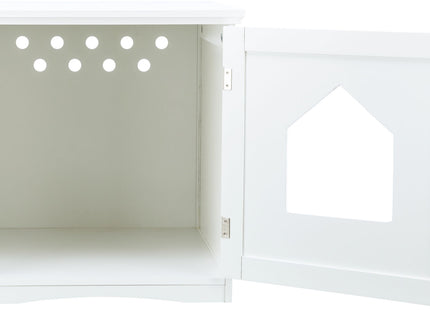 Trixie Katzenhaus für Katzentoilette – Weiss, 49x51x51cm
