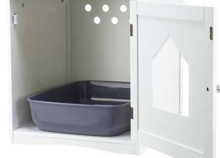 Trixie Katzenhaus für Katzentoilette – Weiss, 49x51x51cm
